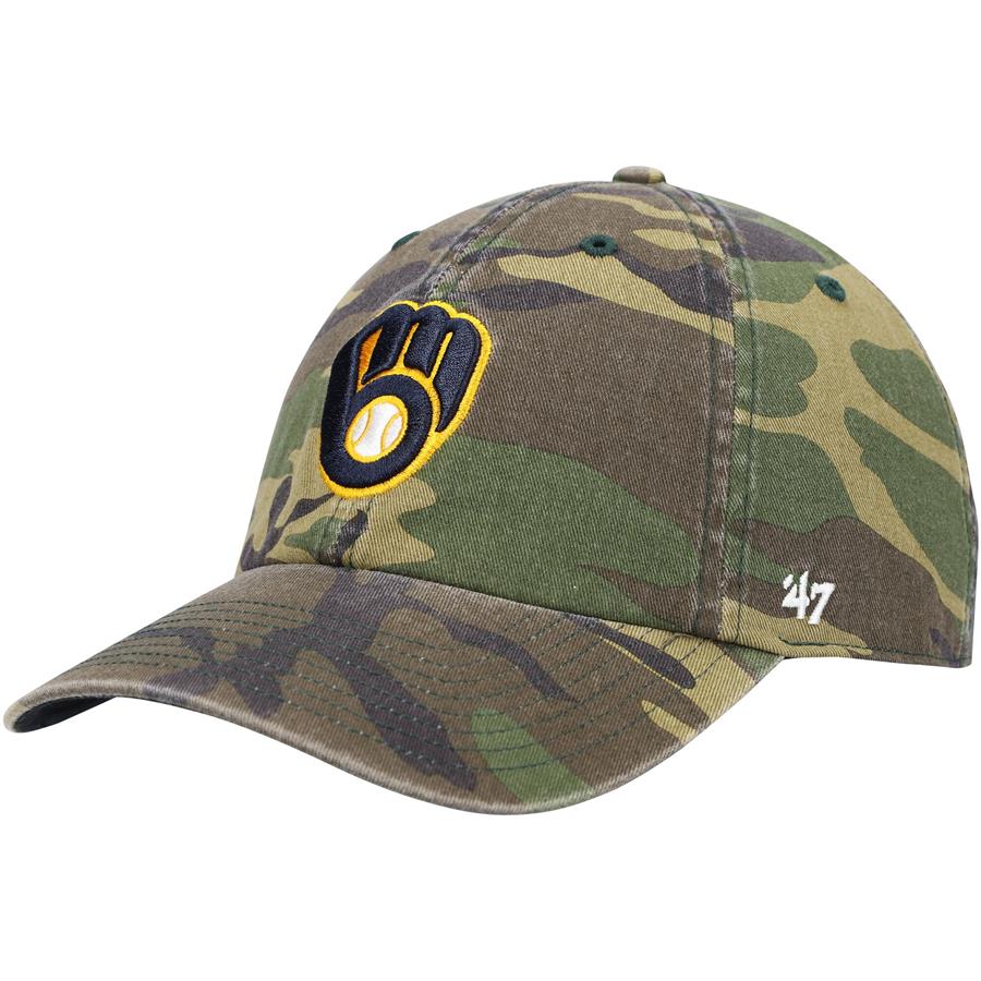 Milwaukee Brewers '47 Team Clean Up Adjustable Hat - Camo