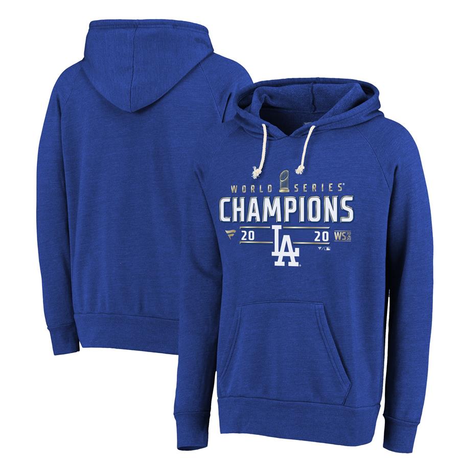 Los Angeles Dodgers Fanatics Branded 2020 World Series Champions Locker Room Pullover Hoodie - Royal