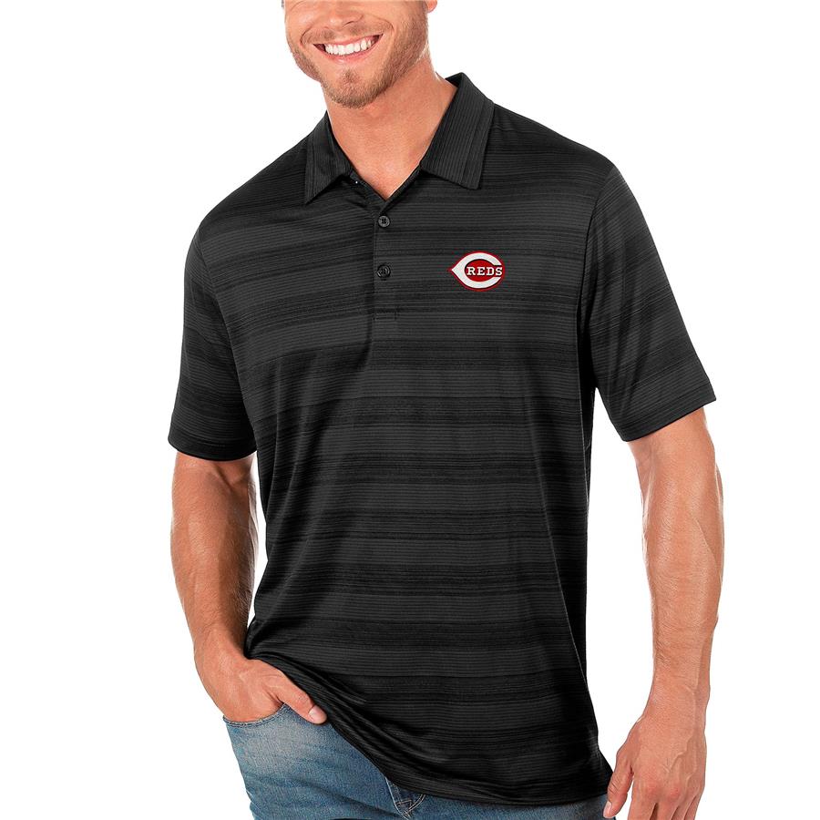 Cincinnati Reds Antigua Compass Polo - Black