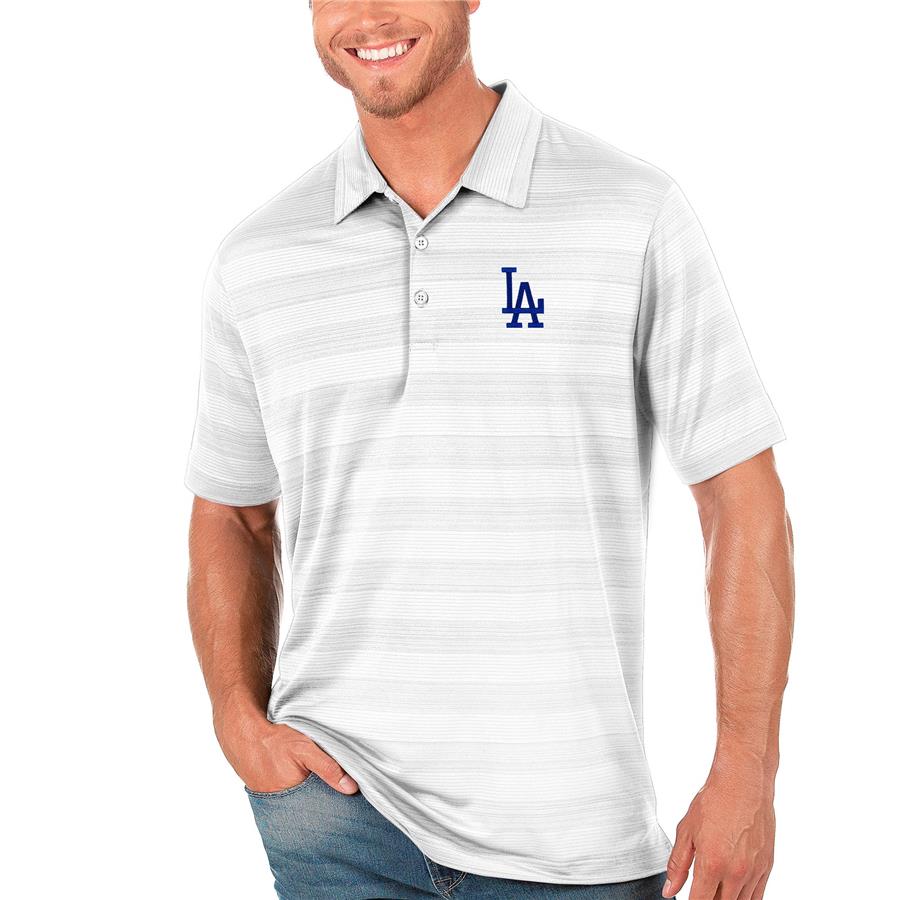 Los Angeles Dodgers Antigua Compass Polo - White