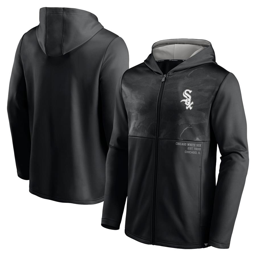 Худи на молнии Chicago White Sox Fanatics Branded Primary Logo (чёрный)