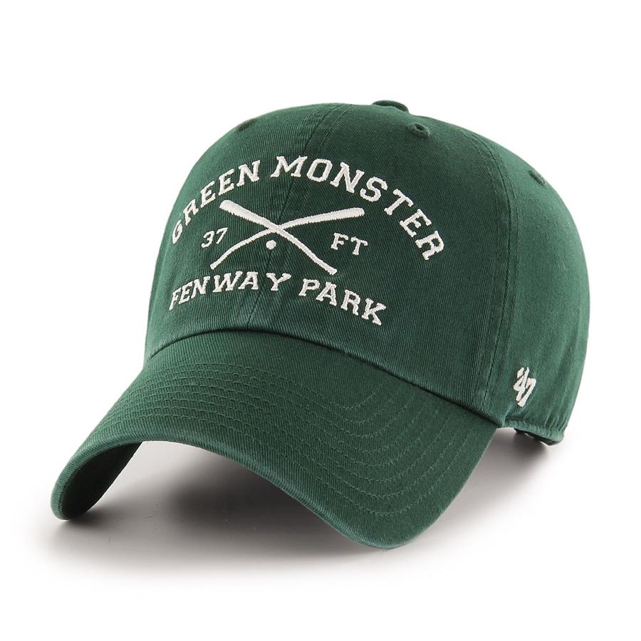 Boston Red Sox '47 Green Monster Crossed Bat Clean Up Adjustable Hat - Green