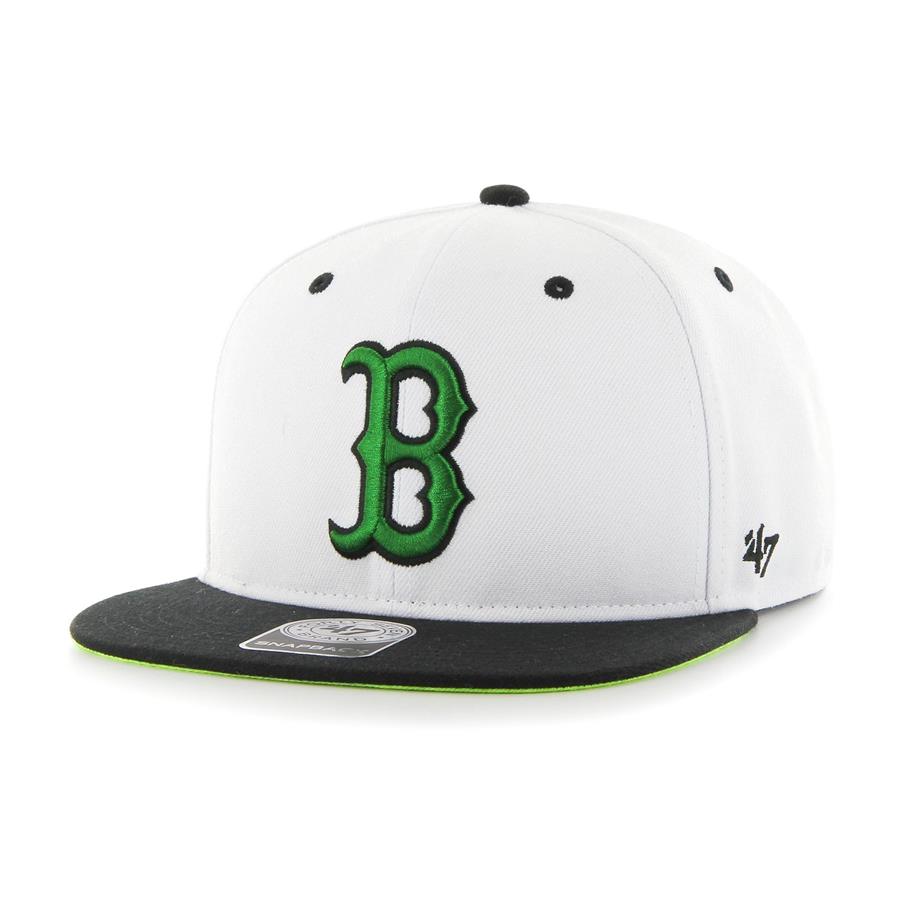 Boston Red Sox '47 Neon Skyway Snapback Adjustable Hat - White