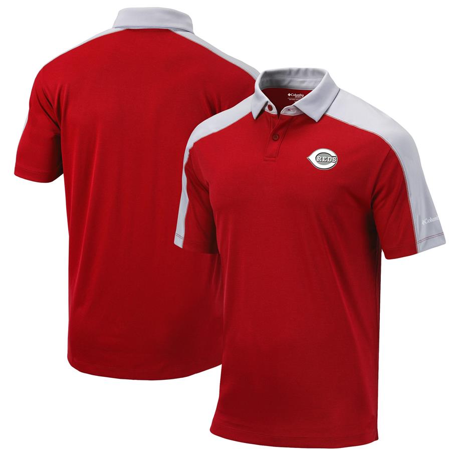 Cincinnati Reds Columbia Bracket Polo - Red