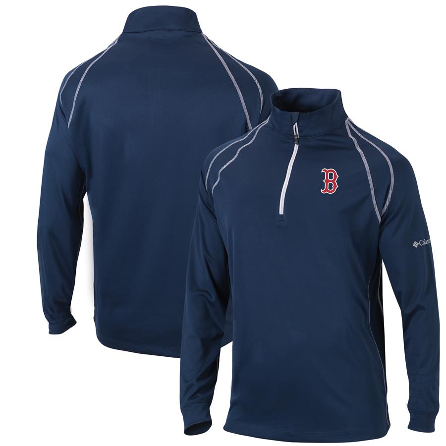 Boston Red Sox Columbia Range Session Quarter-Zip Pullover Jacket - Navy