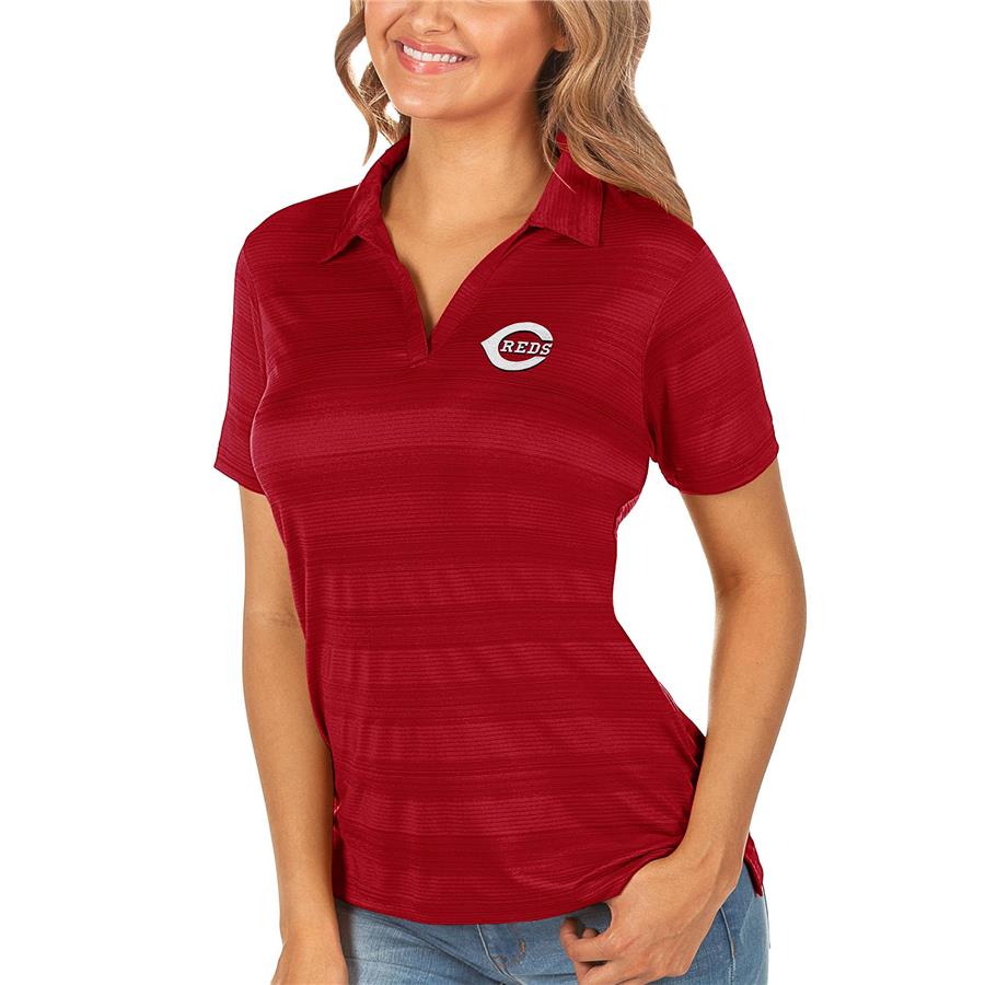 Cincinnati Reds Antigua Women's Compass Polo - Red