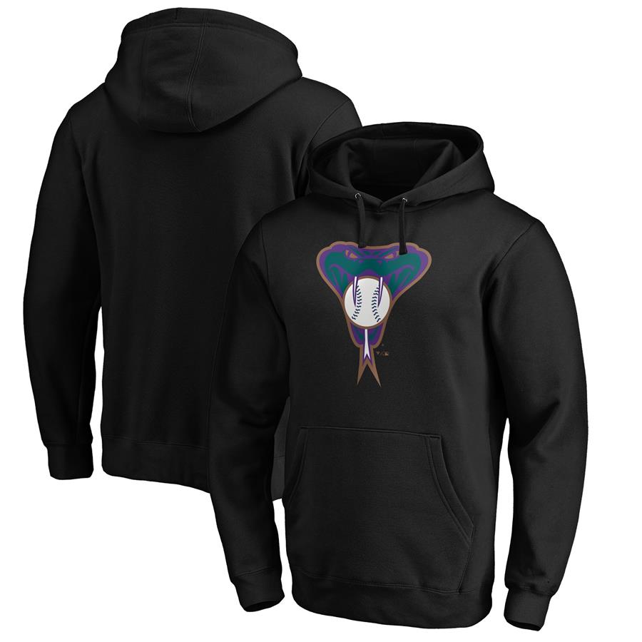 Arizona Diamondbacks Fanatics Branded Cooperstown Collection Huntington Logo Pullover Hoodie - Black