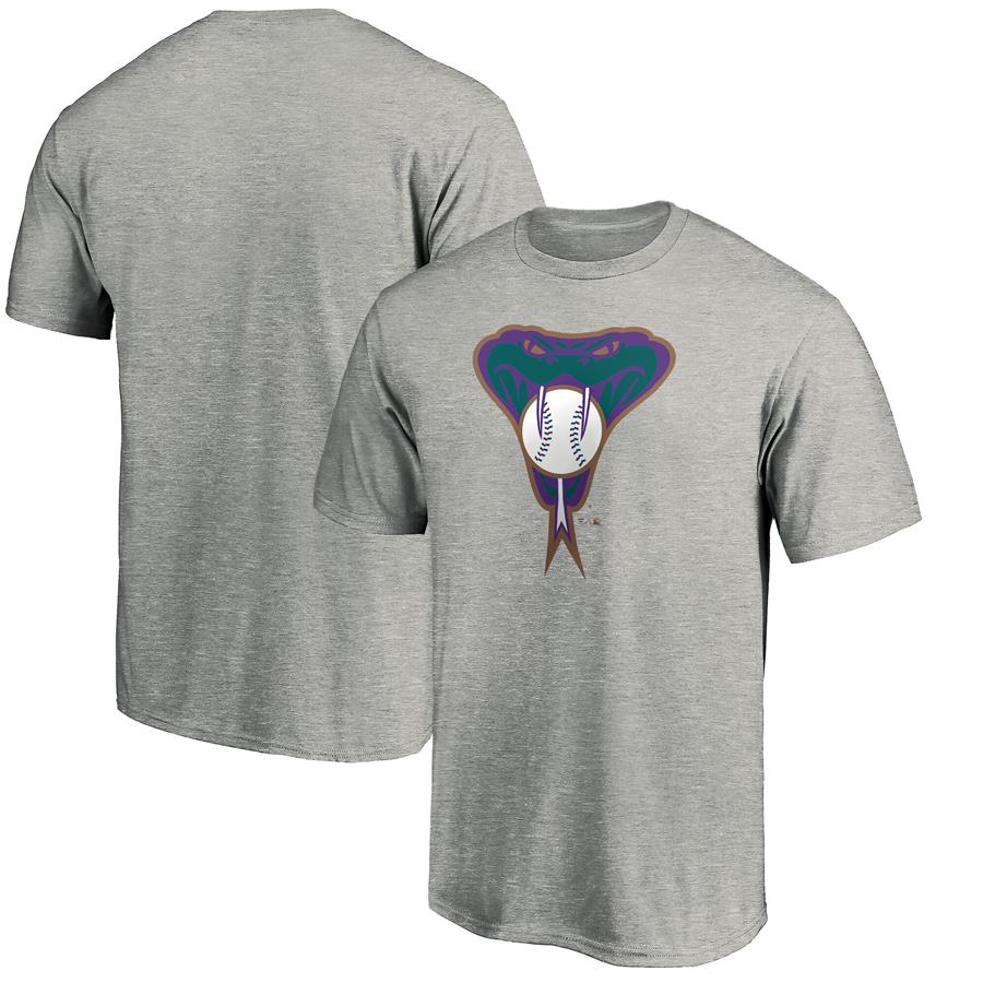 Arizona Diamondbacks Fanatics Branded Cooperstown Collection Huntington Logo T-Shirt - Heathered Gray