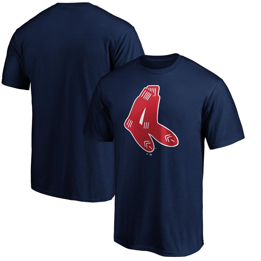 Boston Red Sox Fanatics Branded Cooperstown Collection Huntington Logo T-Shirt - Navy