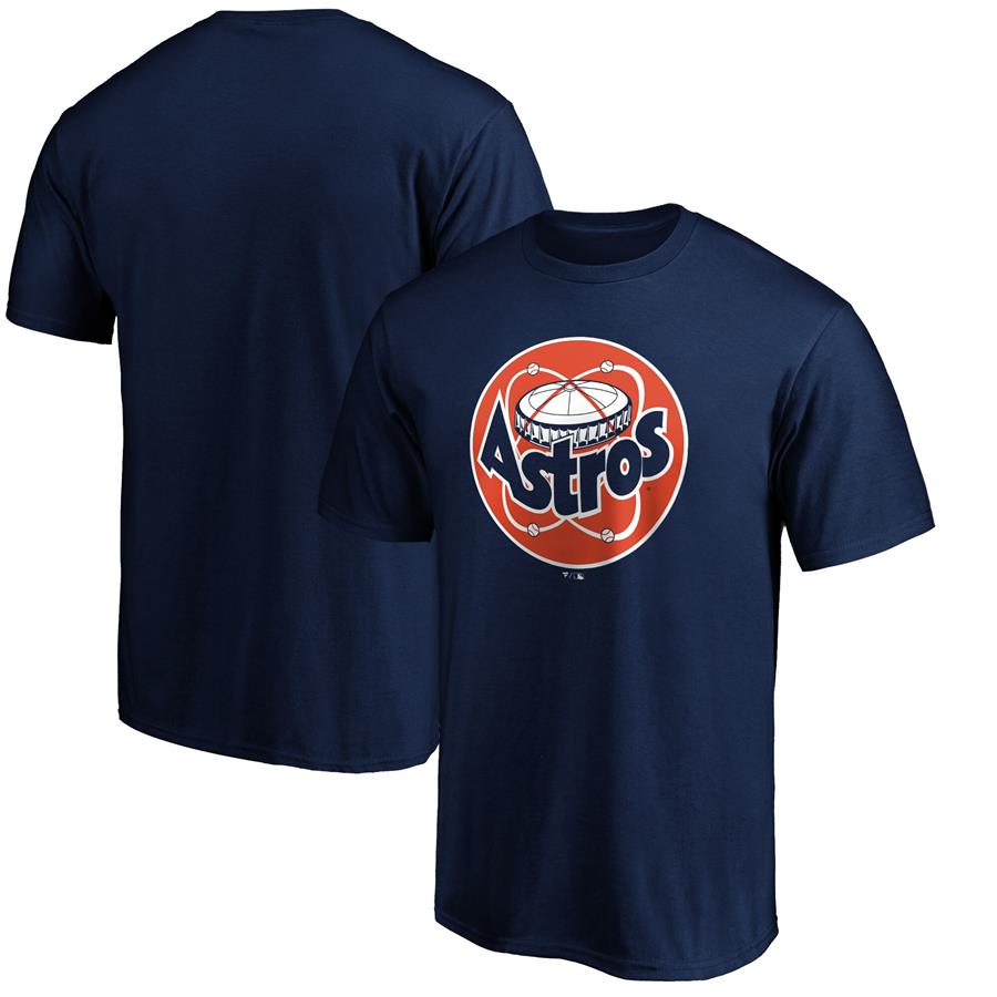 Houston Astros Fanatics Branded Cooperstown Collection Huntington Logo T-Shirt - Navy