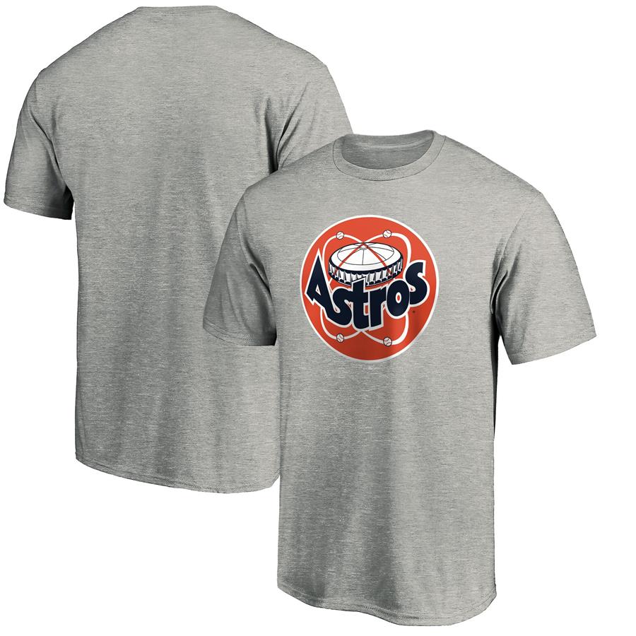 Houston Astros Fanatics Branded Cooperstown Collection Huntington Logo T-Shirt - Heathered Gray