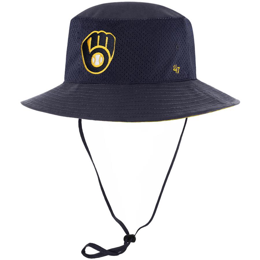 Milwaukee Brewers '47 Panama Pail Bucket Hat - Navy