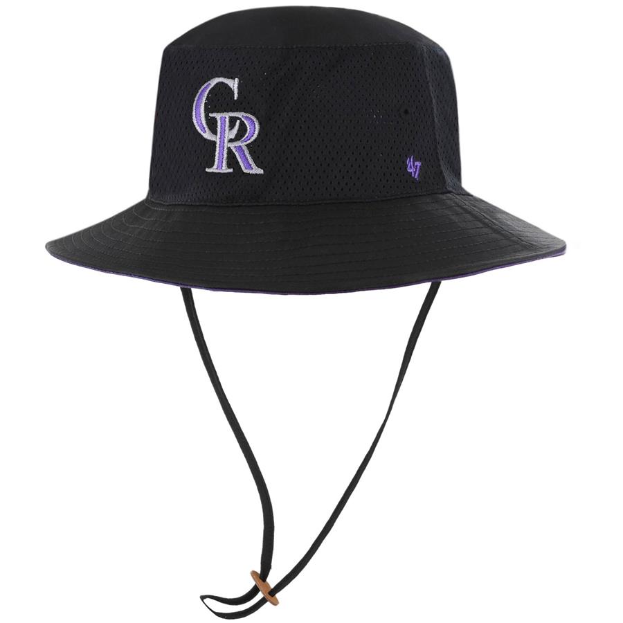 Colorado Rockies '47 Panama Pail Bucket Hat - Black
