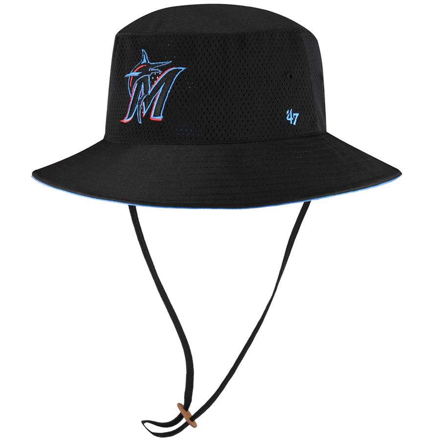 Miami Marlins '47 Panama Pail Bucket Hat - Black