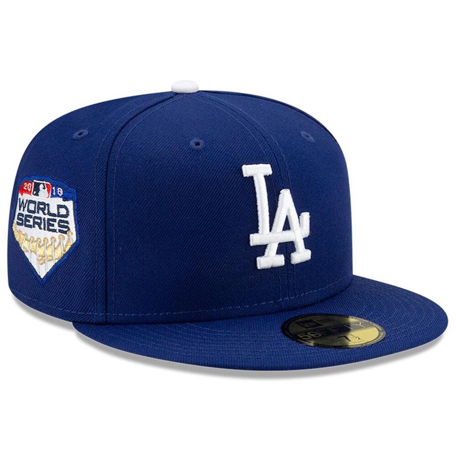 Los Angeles Dodgers New Era 2018 MLB World Series Fashion Sidepatch 59FIFTY Fitted Hat - Royal