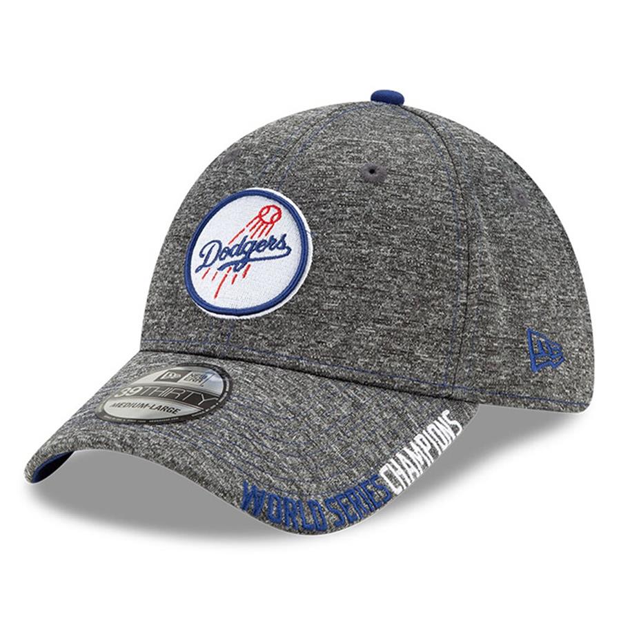 Los Angeles Dodgers New Era 2020 World Series Champs Shadow 39Thirty Flex Hat - Graphite