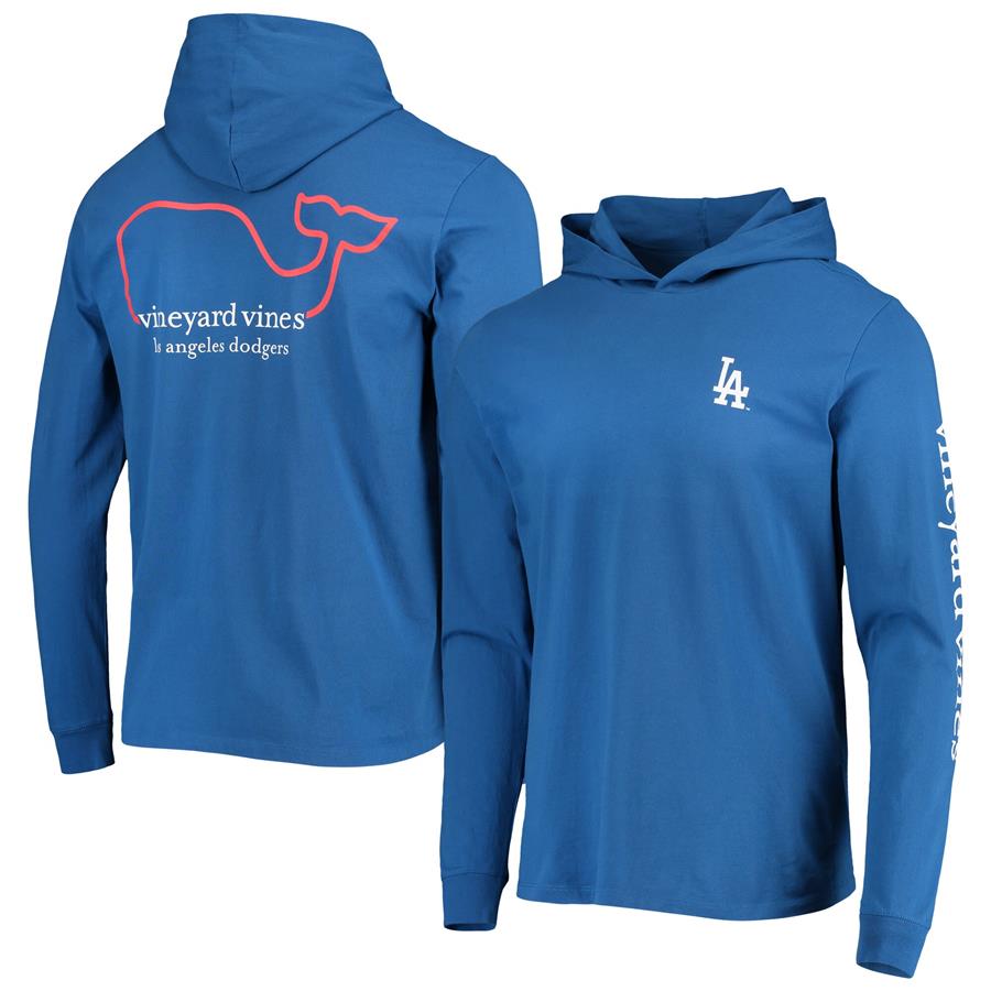 Los Angeles Dodgers Vineyard Vines Logo Hoodie Long Sleeve T-Shirt - Royal
