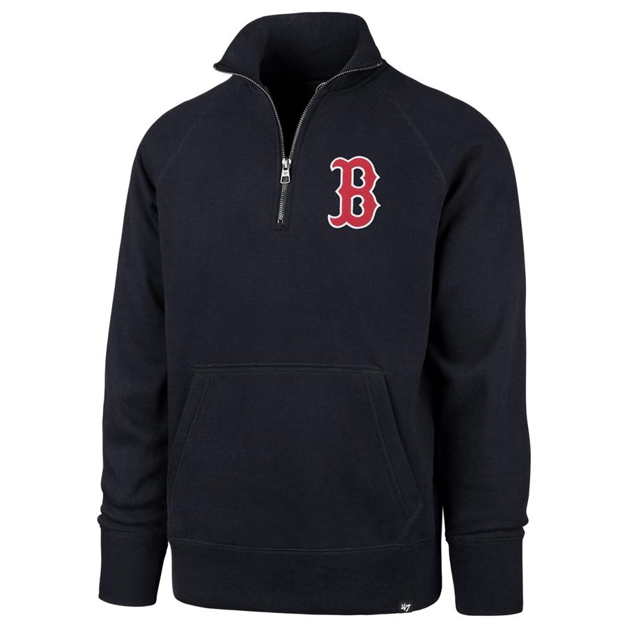 Boston Red Sox Pocket Quarter-Zip Pullover Jacket - Navy