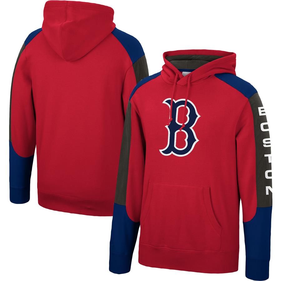 Boston Red Sox Mitchell & Ness Fusion Fleece Pullover Hoodie - Red
