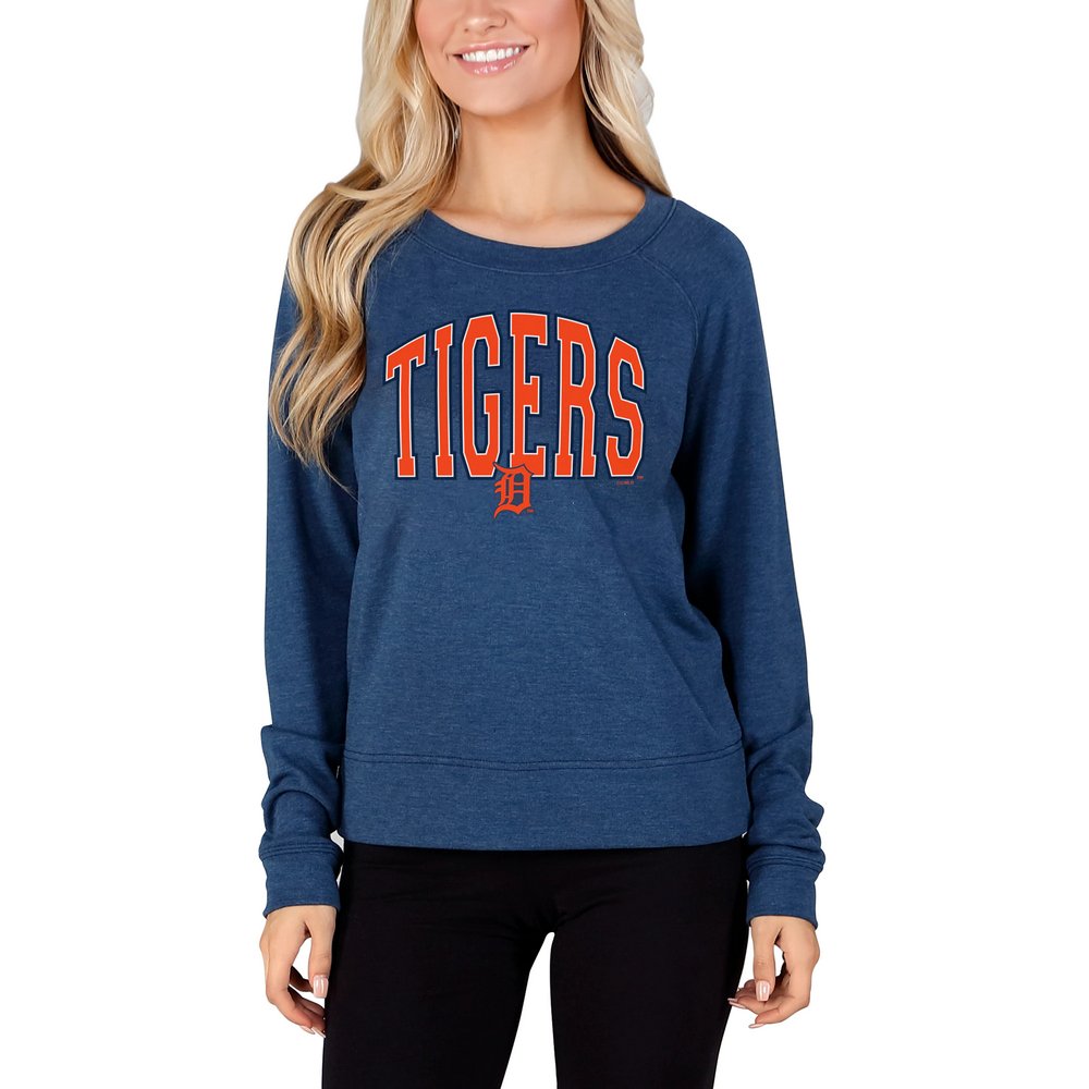 Detroit Tigers Concepts Sport Women's Mainstream Terry Long Sleeve T-Shirt - Navy