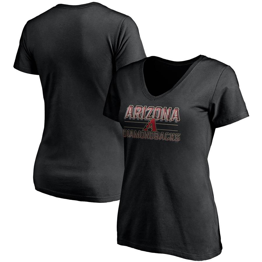 Arizona Diamondbacks Fanatics Branded Women's Compulsion to Win V-Neck T-Shirt - Black