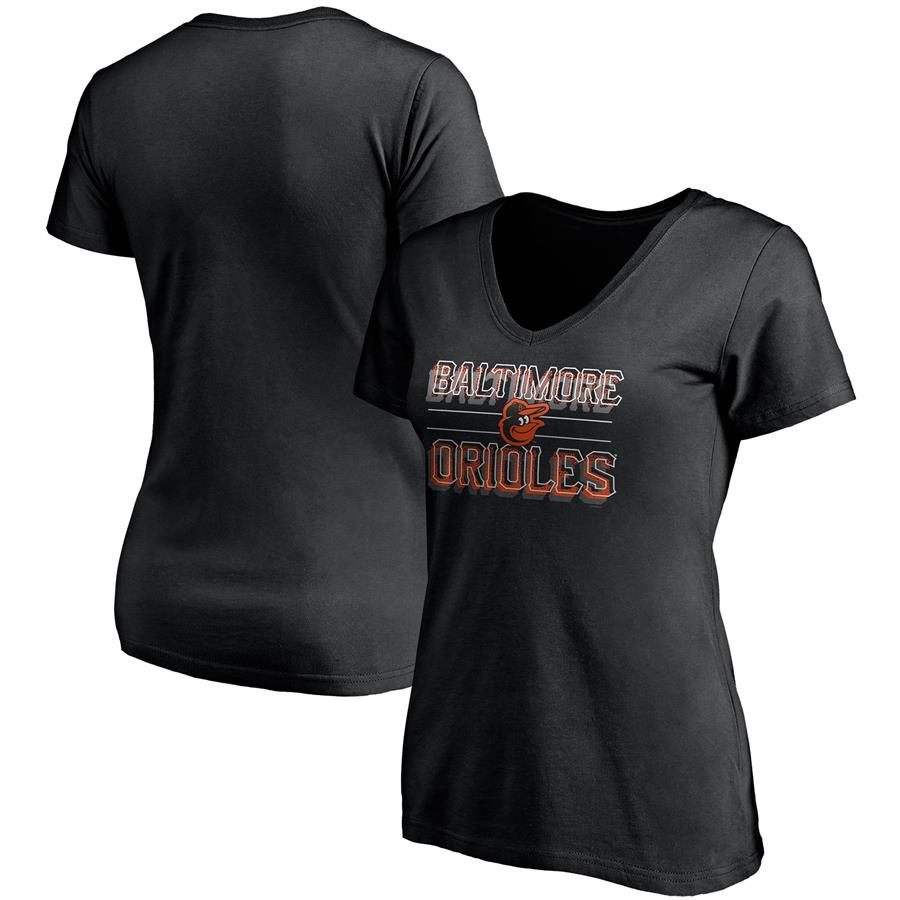 Baltimore Orioles Fanatics Branded Women's Compulsion to Win V-Neck T-Shirt - Black