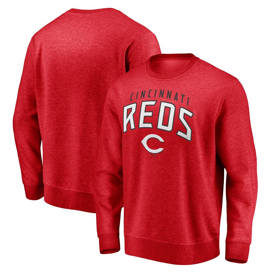 Cincinnati Reds Fanatics Branded Gametime Arch Pullover Sweatshirt - Red