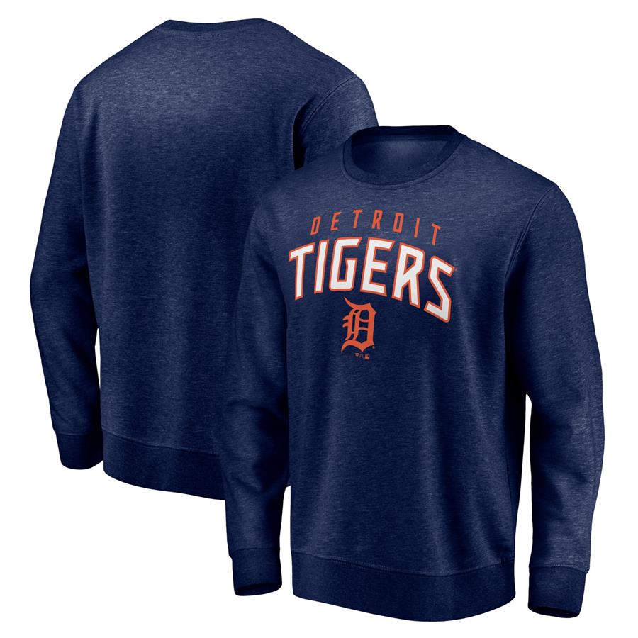Detroit Tigers Fanatics Branded Gametime Arch Pullover Sweatshirt - Navy