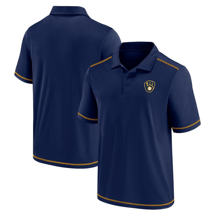 Milwaukee Brewers Fanatics Branded Primary Team Logo Polo - Navy