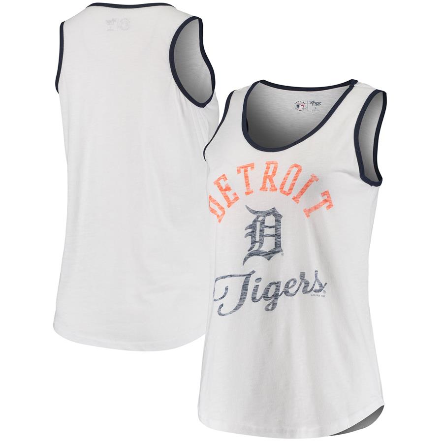 Detroit Tigers G-III Sports by Carl Banks Women's Grand Slam Tank Top - White