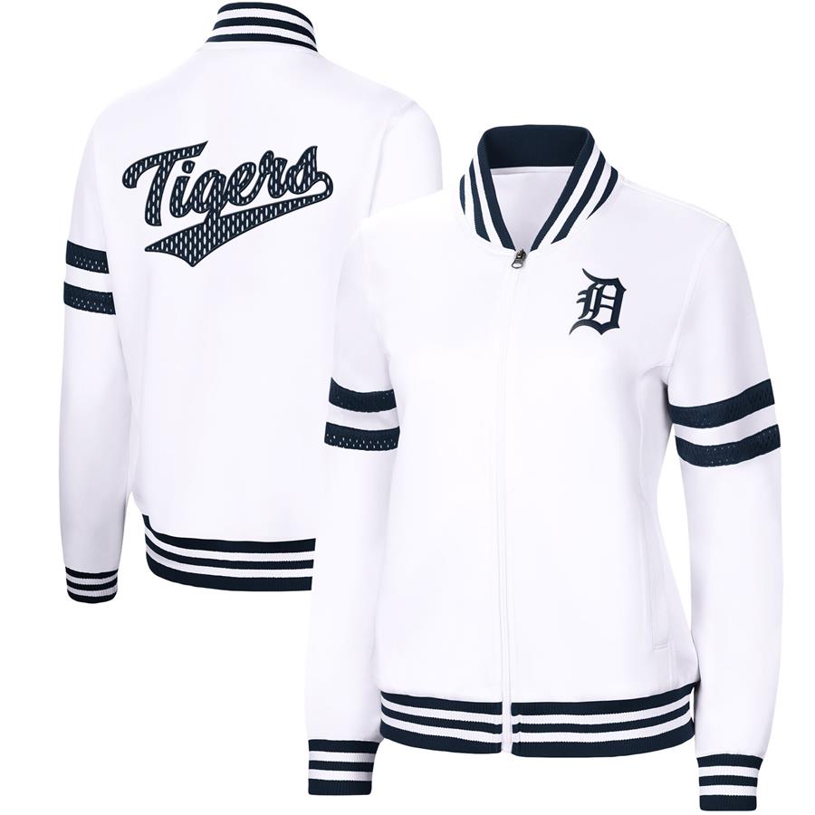 Detroit Tigers G-III 4Her by Carl Banks Women's Pre-Game Full-Zip Track Jacket - White