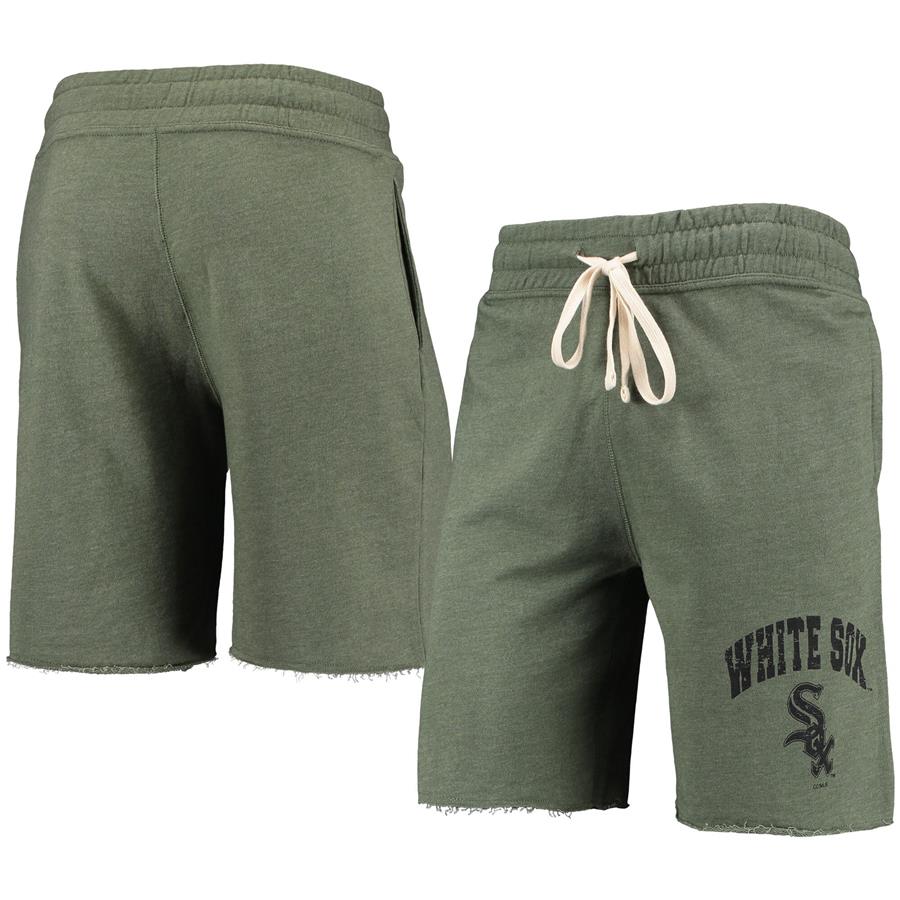 Chicago White Sox Concepts Sport Mainstream Tri-Blend Shorts - Heathered Olive