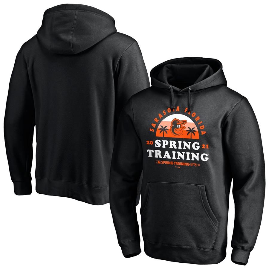 Baltimore Orioles Fanatics Branded 2021 Spring Training Upper Decker Pullover Hoodie - Black