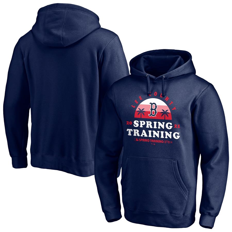Boston Red Sox Fanatics Branded 2021 Spring Training Upper Decker Pullover Hoodie - Navy
