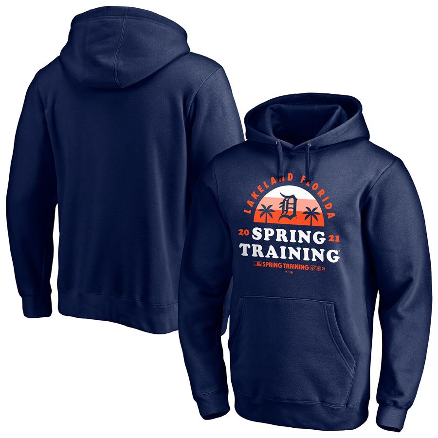 Detroit Tigers Fanatics Branded 2021 Spring Training Upper Decker Pullover Hoodie - Navy
