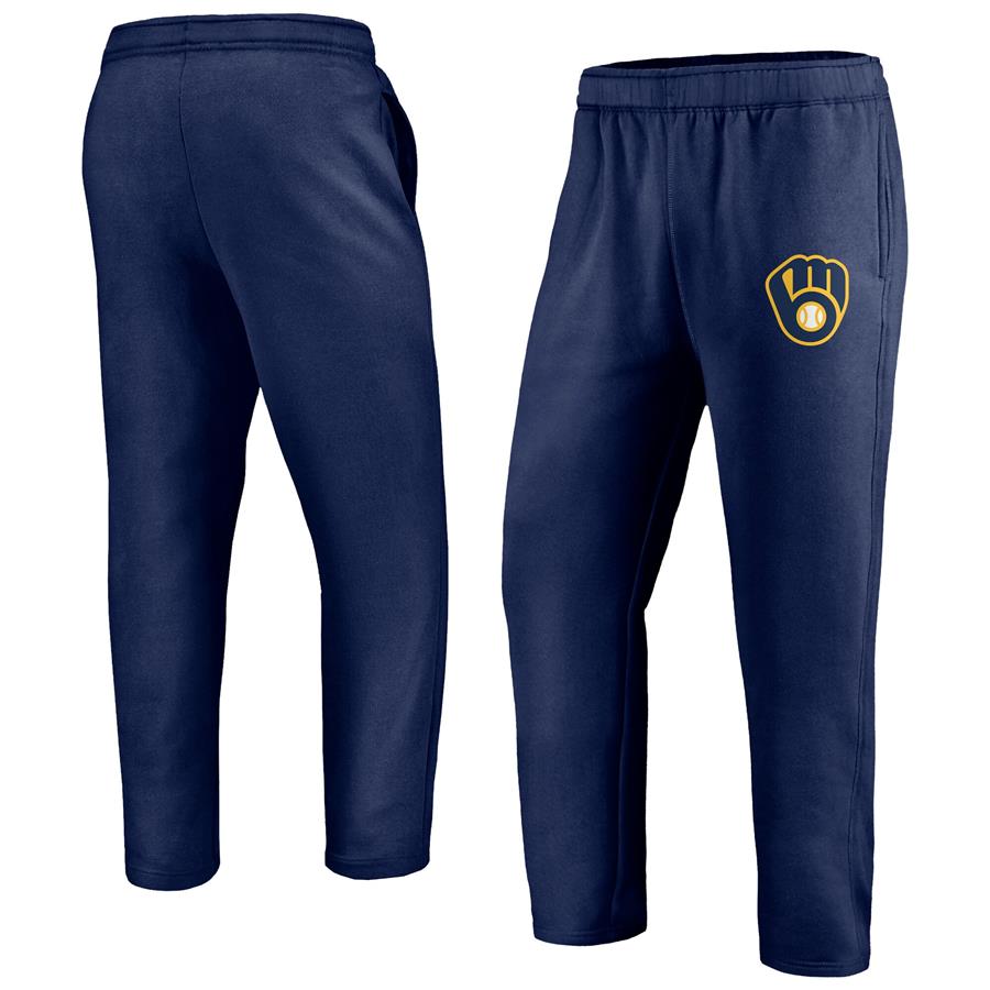 Milwaukee Brewers Fanatics Branded Primary Logo Sweatpants - Navy