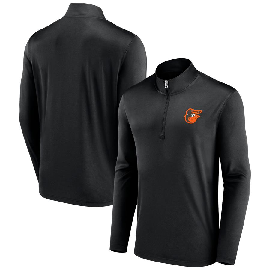Baltimore Orioles Fanatics Branded Underdog Mindset Quarter-Zip Jacket - Black