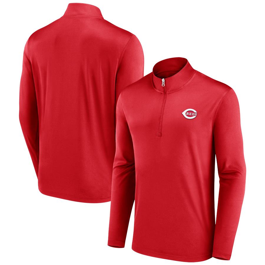 Cincinnati Reds Fanatics Branded Underdog Mindset Quarter-Zip Top - Red