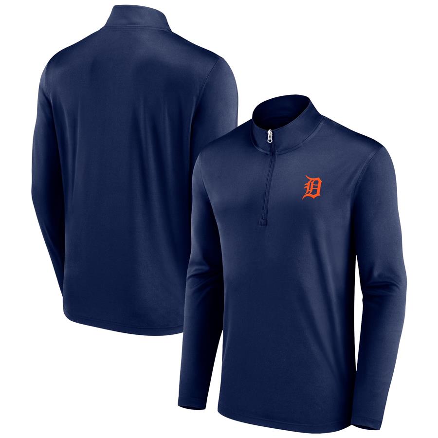 Detroit Tigers Fanatics Branded Underdog Mindset Quarter-Zip Jacket - Navy