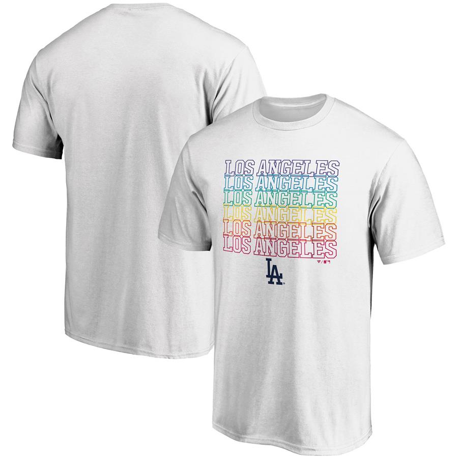 Los Angeles Dodgers Fanatics Branded Logo City Pride T-Shirt - White