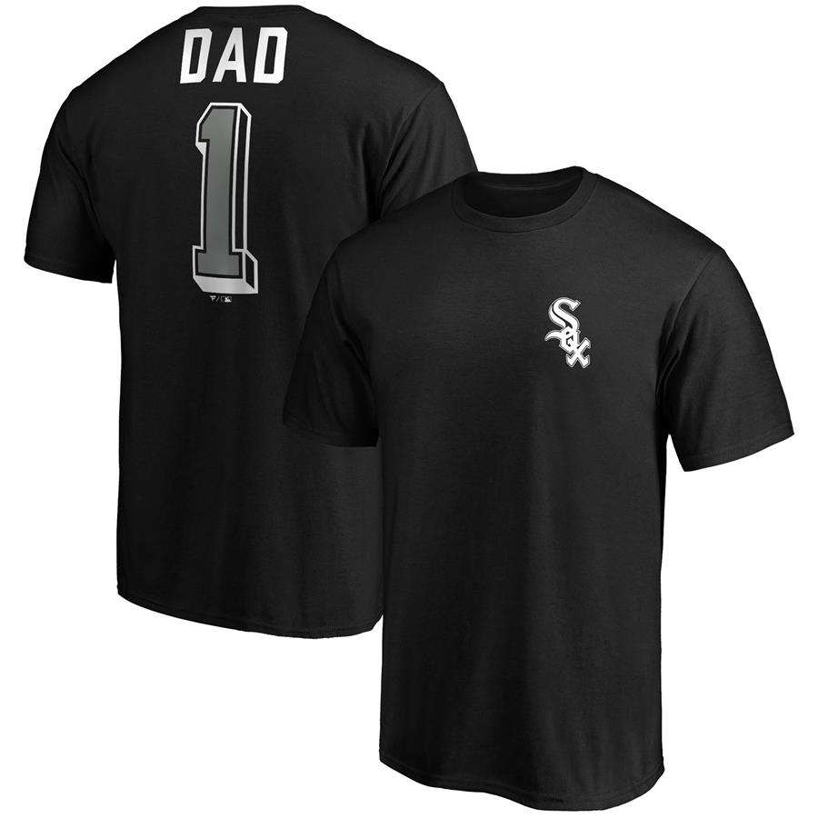Chicago White Sox Fanatics Branded Number One Dad Team T-Shirt - Black