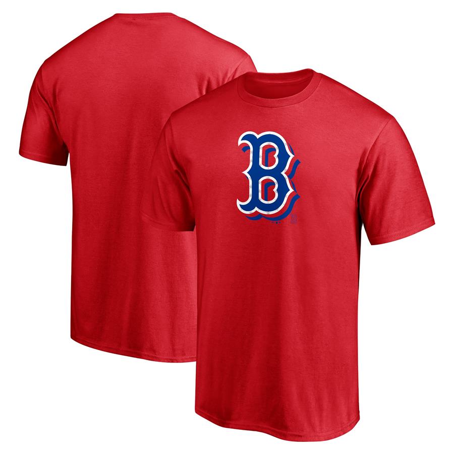 Boston Red Sox Fanatics Branded Red White and Team Logo T-Shirt - Red