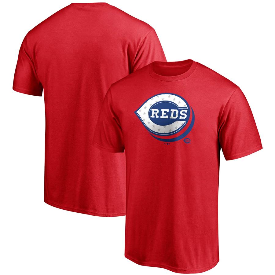 Cincinnati Reds Fanatics Branded Red White and Team Logo T-Shirt - Red