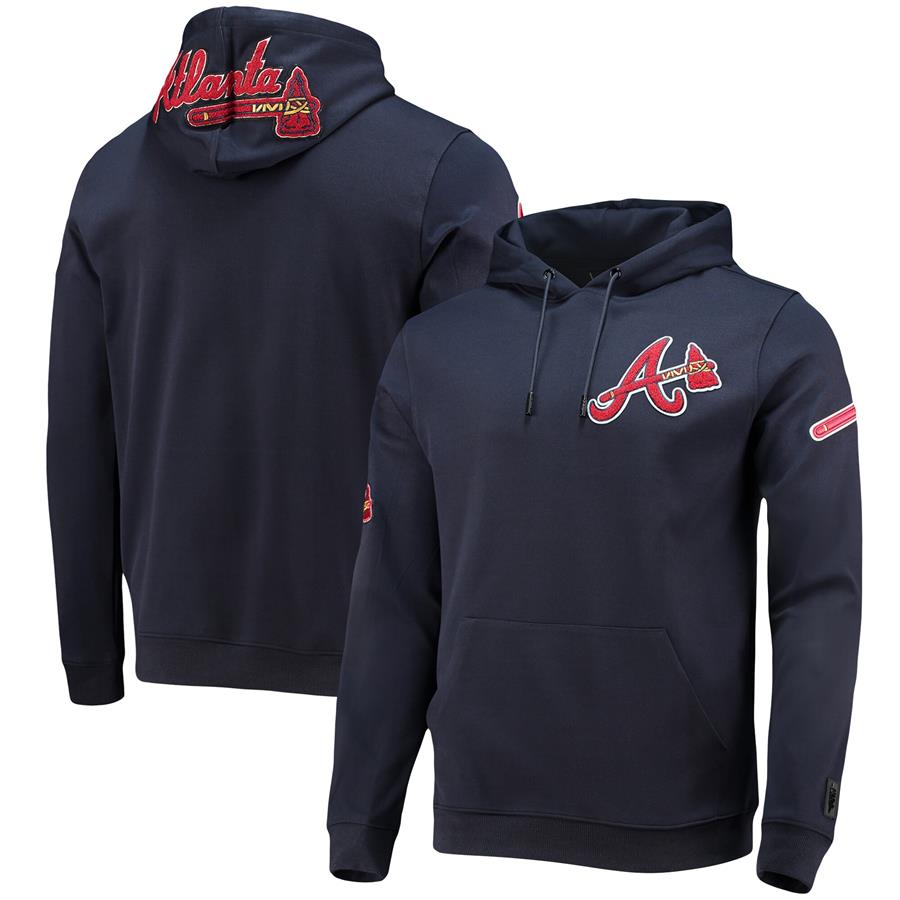 Atlanta Braves Pro Standard Team Logo Pullover Hoodie - Navy