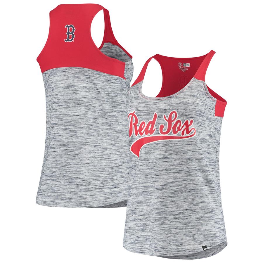 Boston Red Sox New Era Women's Space Dye Racer Back Tank Top - Navy