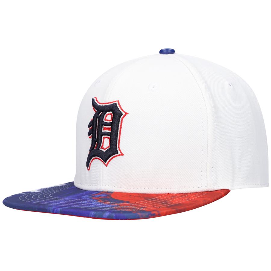 Detroit Tigers Pro Standard Dip-Dye Snapback Hat - White