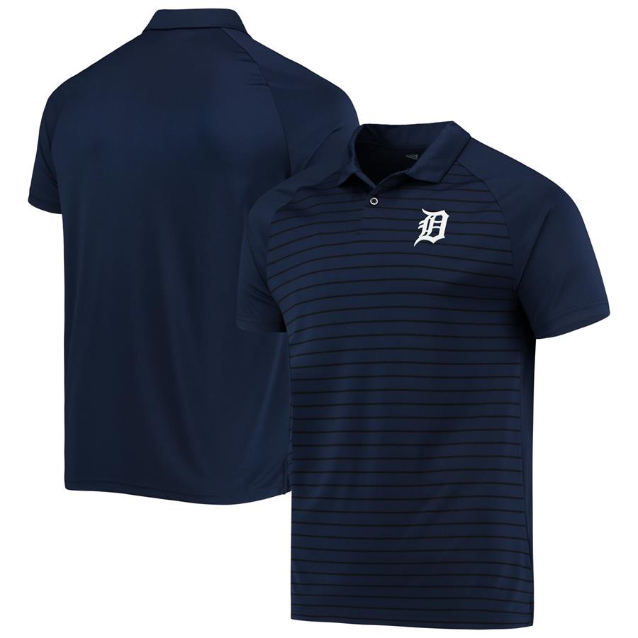 Detroit Tigers Levelwear Insignia Pulse Raglan Polo - Navy