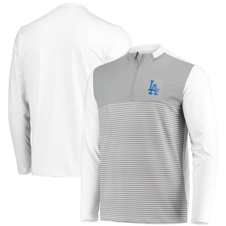 Los Angeles Dodgers Levelwear Insignia Wade Half-Zip Jacket - White
