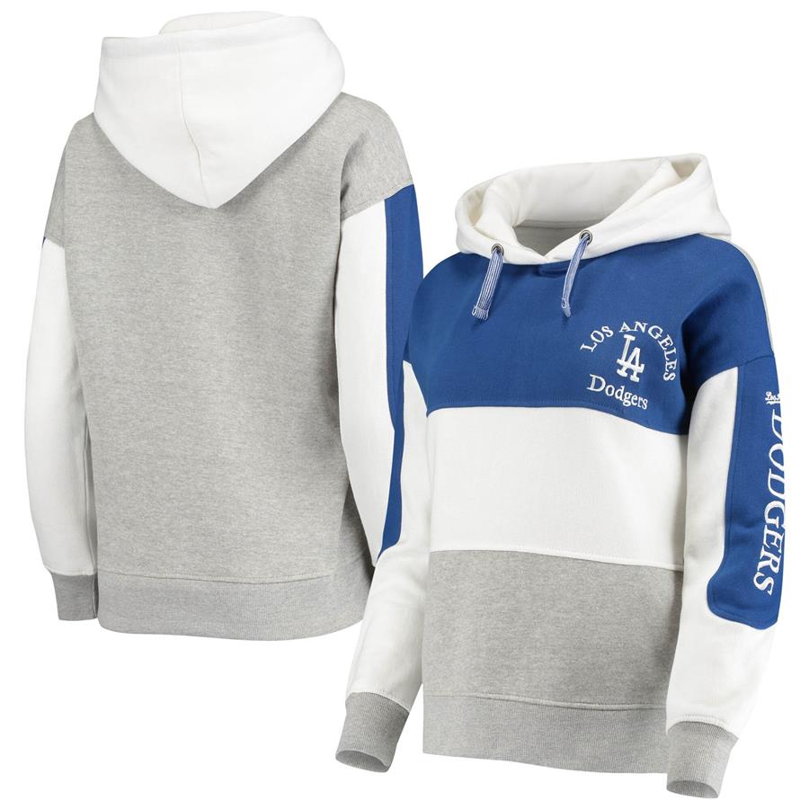 Los Angeles Dodgers Soft as a Grape Women's Rugby Pullover Hoodie - Royal