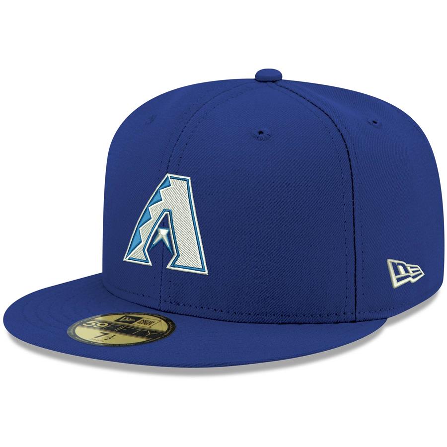 Arizona Diamondbacks New Era Logo White 59FIFTY Fitted Hat - Royal
